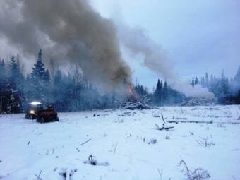 The Kenai National Wildlife Refuge has been working over the winter to finish a fire break near Sterling. (Photo courtesy Kenai National Wildlife Refuge)