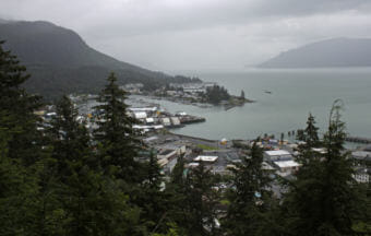 Wrangell as seen from Mount Dewey on July 24, 2014.