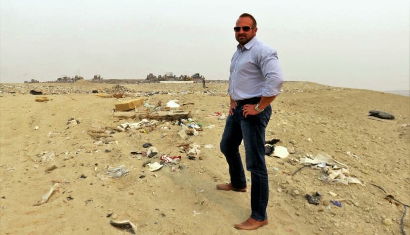 Republic Services’ Don Tibbets looks over piles of garbage at the Roosevelt Regional Landfill in Washington state on Sept. 22, 2017. Tibbets served as general manager of the landfill, which takes in about 22,000 tons of Southeast Alaska garbage each year.