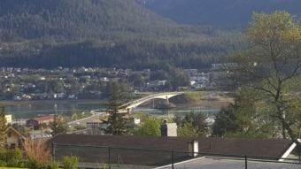 The Douglas Bridge as seen from the 1600 block of Evergreen Avenue, Juneau. The Juneau area experienced highs in the 60s on Thursday, May 17, 2018. The National Weather Service forecast a partially cloudy Saturday and rain was possible late Sunday. (Photo courtesy Tripp J Crouse)