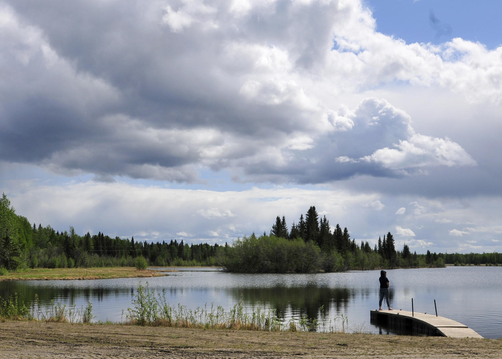 DEC Contaminated Site Specialist Danielle Duncan thinks it’s unlikely the DDT and chlordane present a threat to human health, because it’s been re-buried and because so far only residues of the toxins have been found. (Photo courtesy Eielson Air Force Base)