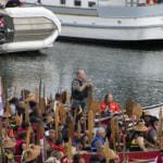 Alaska Gov. Bill Walker asks Native elders for permission to land at Douglas Harbor on June 5, 2018.
