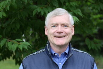 Mead Treadwell says he would draw from his business and government experience if he's elected governor. (Photo by Wesley Early/Alaska Public Media)