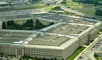 The Pentagon is located in Arlington, Virginia, just across the Potomac River from Washington D.C., pictured here on Aug. 2, 2015.