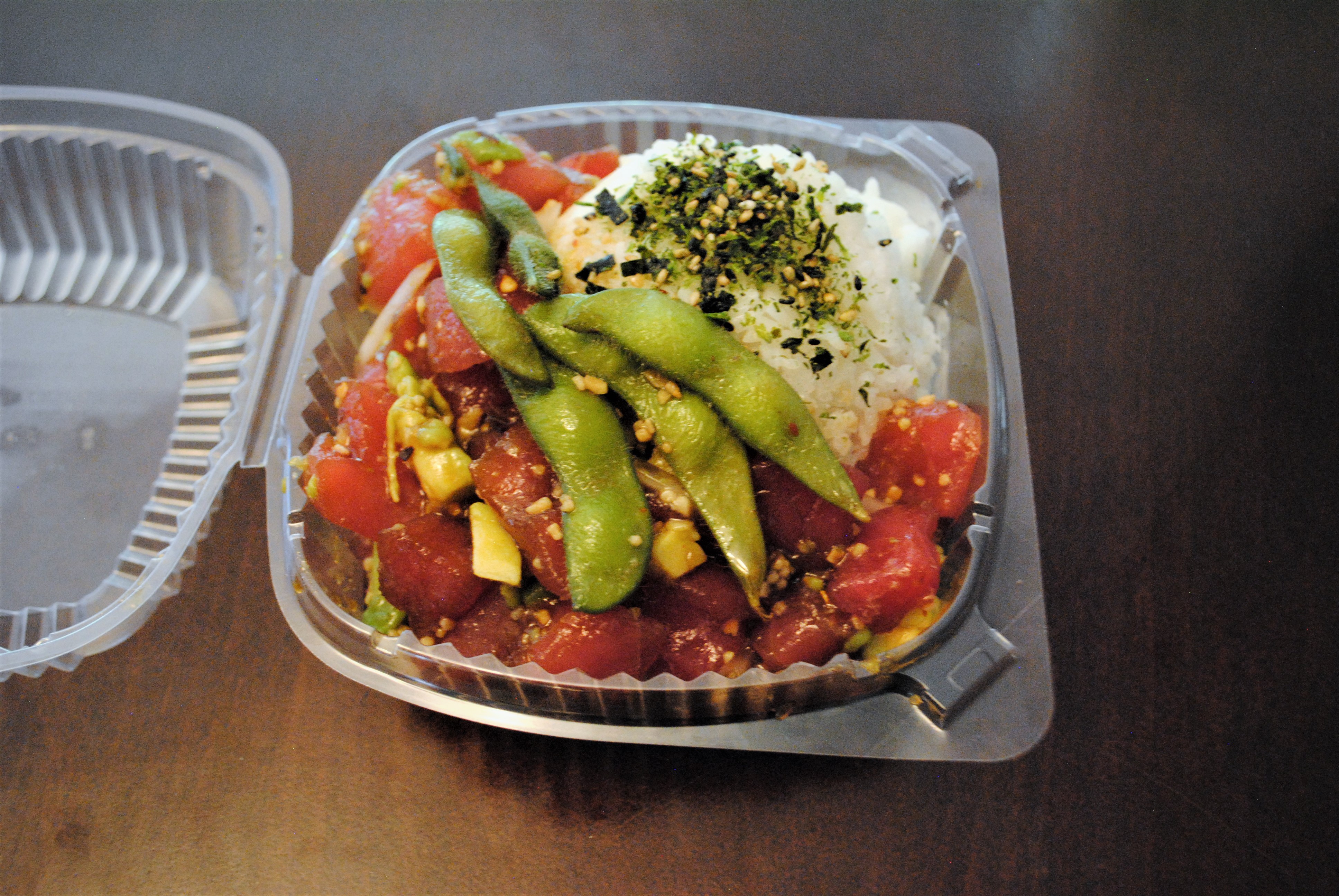 In Hawaiian, the word poke means to dice, cube, or cut. (Photo by Emily Russell/Alaska Public Media)