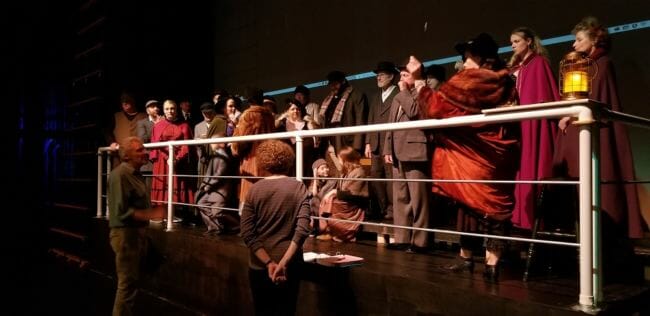 Dave Hunsaker addresses the cast of 'The Princess Sophia.'