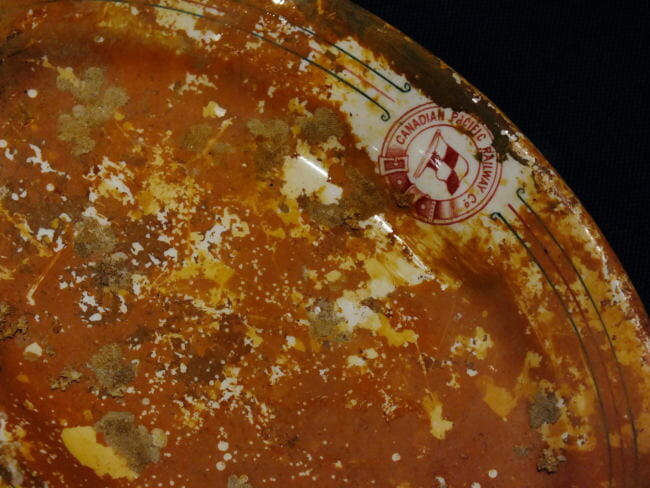 China plate recovered from wreck of S.S. Princess Sophia.
