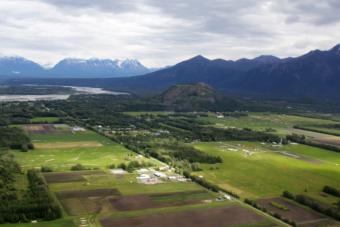 Farmland in the Mat-Su, as seen from Lazy Mountain.