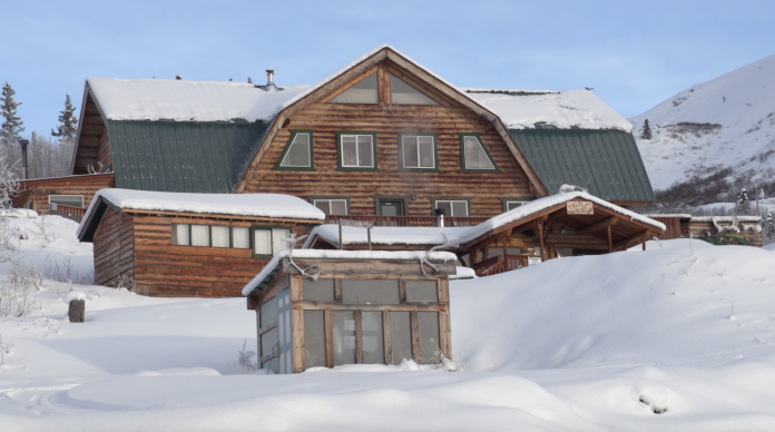 Located halfway between Cantwell and Paxson on the Denali Highway, The Alpine Creek Lodge has become a popular mushing destination. (Photo by Joey Mendolia/Alaska's Energy Desk)