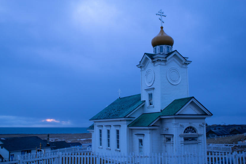 The Russian Orthodox church on St. Paul island, a legacy of the Russian colonization of the Pribilofs.