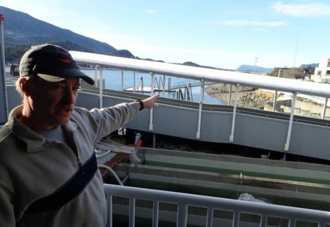 Brock Meredith, operations manager at DIPAC’s Juneau hatcheries said Feb. 26 that the warming climate is challenging is posing new challenges. (Photo by Jacob Resneck/CoastAlaska)
