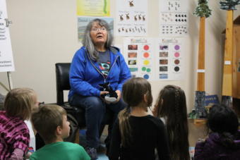 Marsha Hotch teaches at her language nest in Haines.