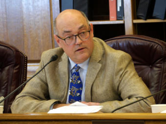 Rep. Andy Josephson, D-Anchorage, speaks during a House Finance Committee hearing at the Capitol in Juneau on March 26, 2019.