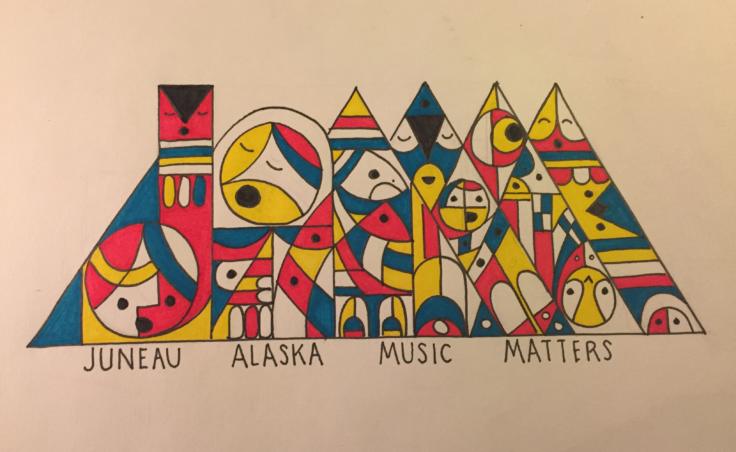 The cover of JAMM: The Album was designed by Riverbend Elementary School kindergarten teacher Davin Savikko. (Photo by Zoe Grueskin/KTOO)