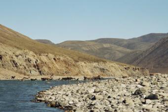 A view of the Kongakut River, which flows through the Arctic National Wildlife Refuge.