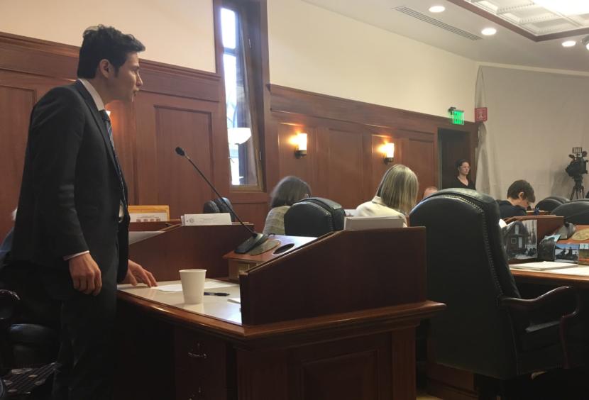 Rep. Neal Foster, D-Nome, describes the compromise budget passed by a conference committee. The House passed the budget, 22-15, on June 9, 2019. (Photo by Andrew Kitchenman)