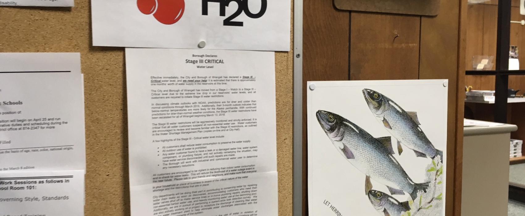 The city of Wrangell declared a red alert water watch in March 2018.
