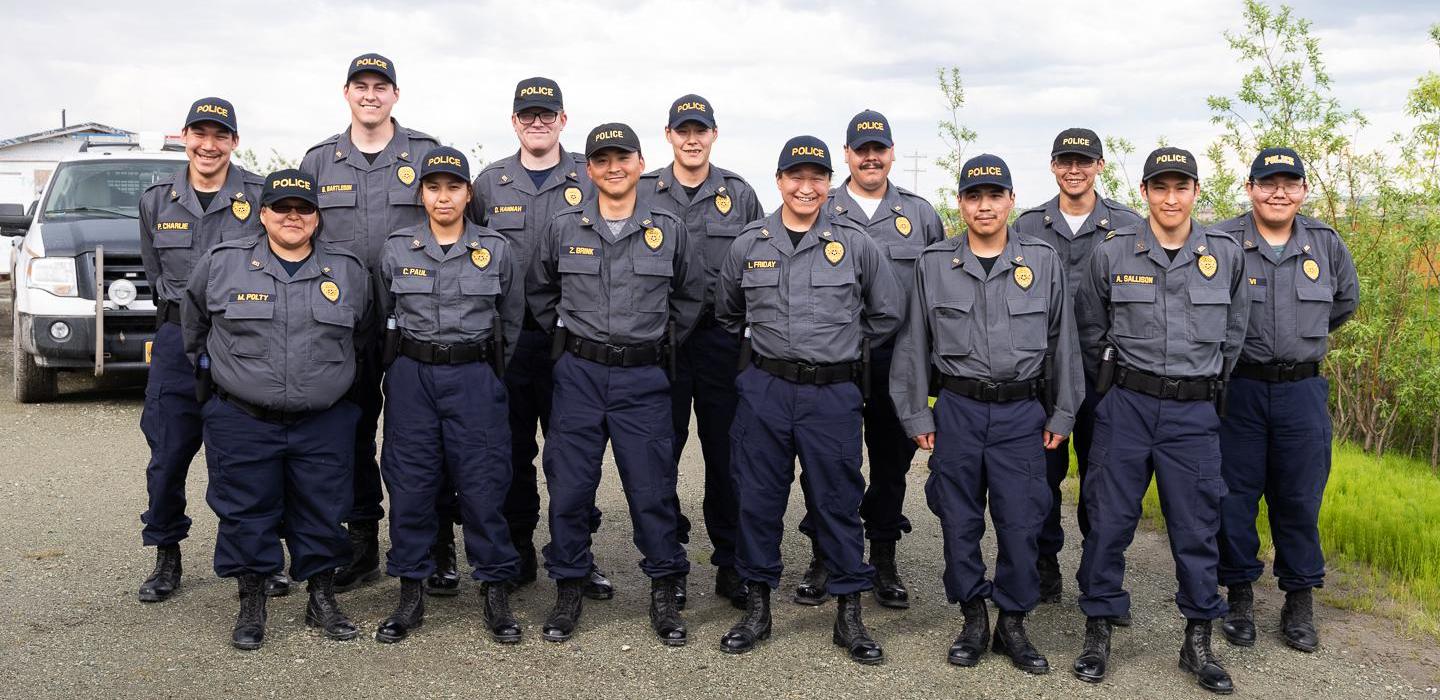 Thirteen officers graduated from Rural Law Enforcement Training at Yuut Elitnaurviat in Bethel on June 14, 2019.