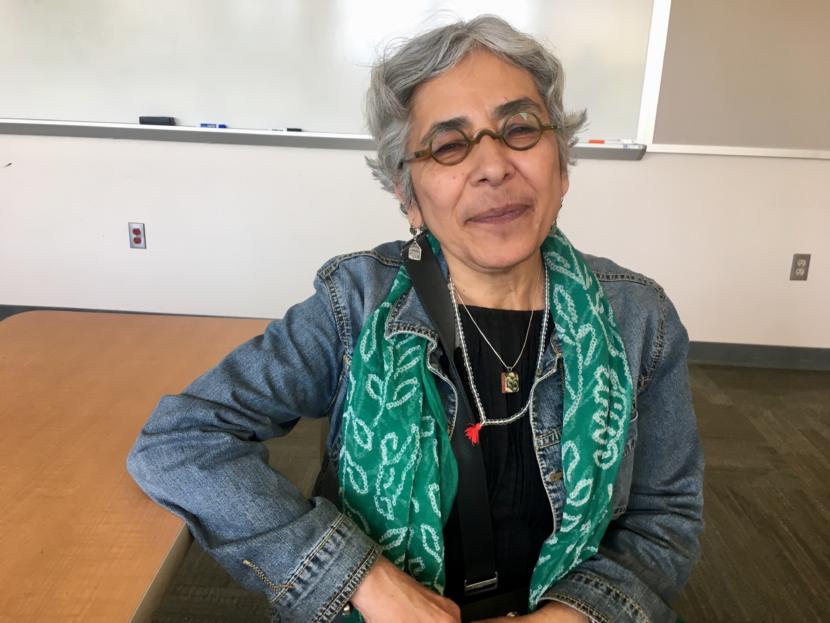 Ethnomathematician Swapna Mukhopadhyay on Aug. 8, 2019. (Photo by Zoe Grueskin/KTOO)