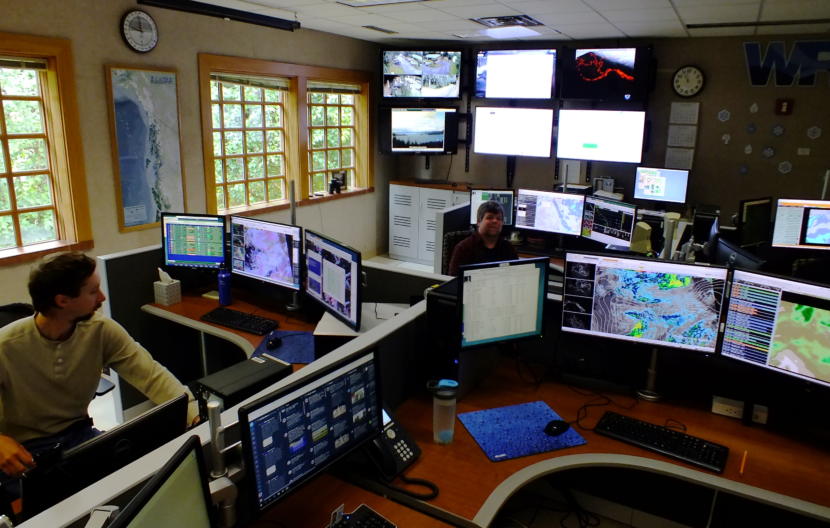Forecasters in the Juneau office of the National Weather Service work 24 hours a day to keep tabs on changing weather throughout Southeast Alaska.