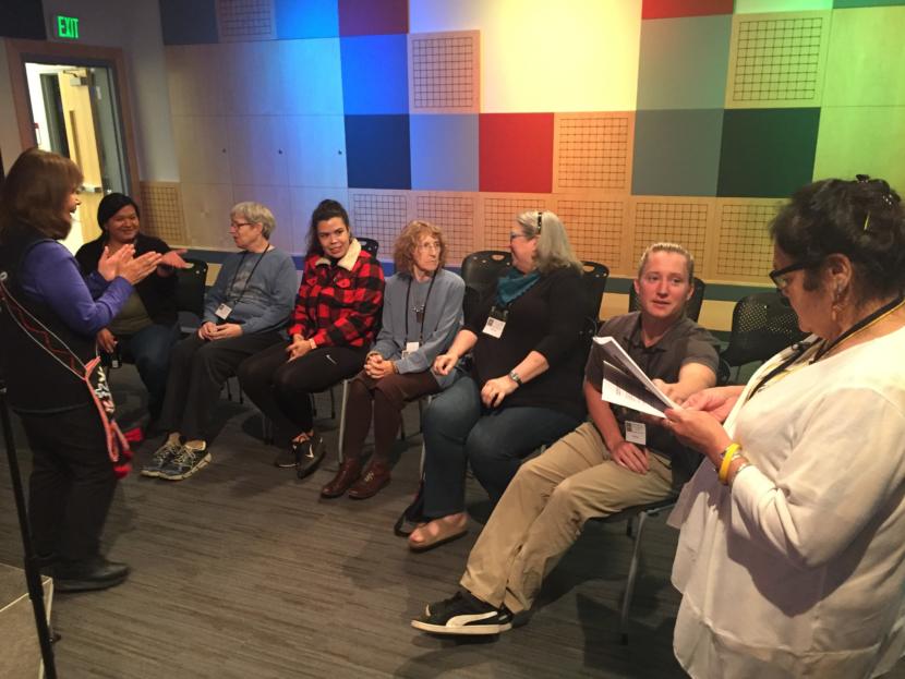 Contestants in the 4th International Lingít Spelling Bee held in Juneau on Sep. 27, 2019. (Photo by Zoe Grueskin/KTOO)