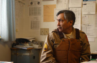 Russian Mission Village Public Safety Officer Simeon Askoak, photographed in January 21, 2004. (Photo by Marc Lester/Anchorage Daily News)