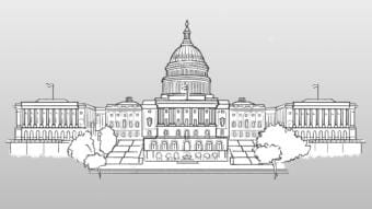 A sketch of the U.S. Capitol building.