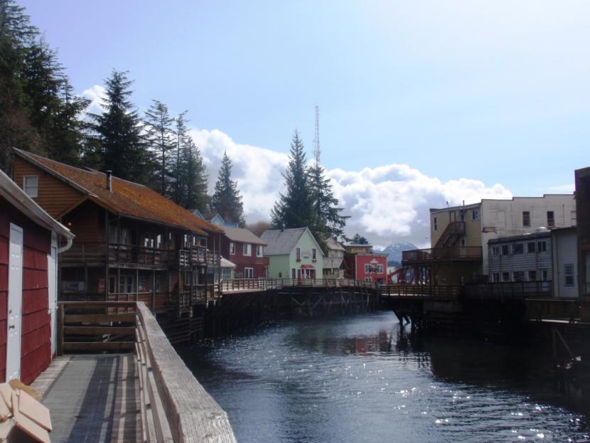 Creek Street in Ketchikan. (Photo Credit: Department of Commerce, Community and Economic Development; Division of Community and Regional Affairs’ Community Photo Library.)