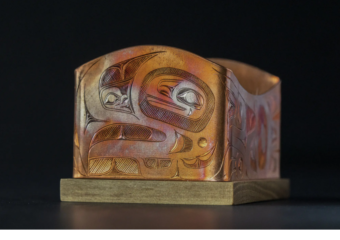 Best of Show winner: Ch’áak’ Aanyádi (The High Caste Eagle) by Jerrod Galanin. (Photo by Caitlin Fondell courtesy of Sealaska Heritage Institute)
