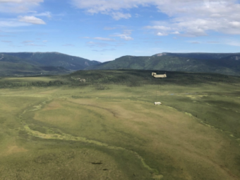 Chinook helicopter removing the 'Into the Wild' bus