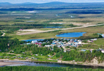 Aerial view of the Native Village of Shungnak