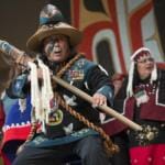 Florentino Tiny Barril of the Alaska Kuteeyaa Dancers Celebration 2016. (Photo courtesy of Brian Wallace)