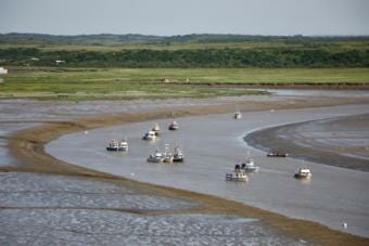 Several fishing boats in Bristol Bay