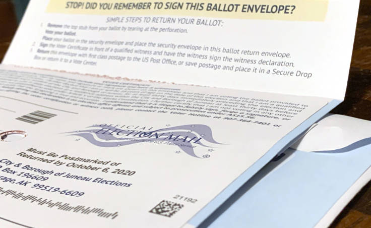 A mail-in ballot for Juneau’s 2020 municipal election. (Photo by Rashah McChesney/KTOO)