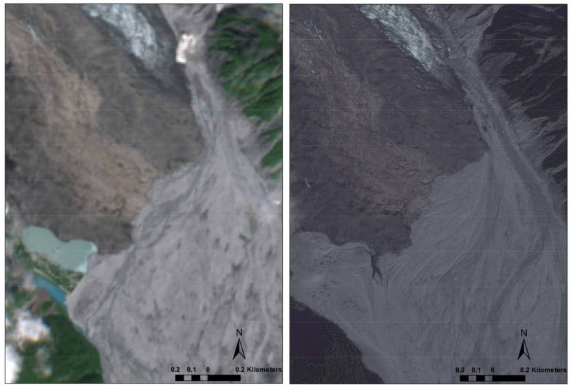 Lituya Glacier river delta