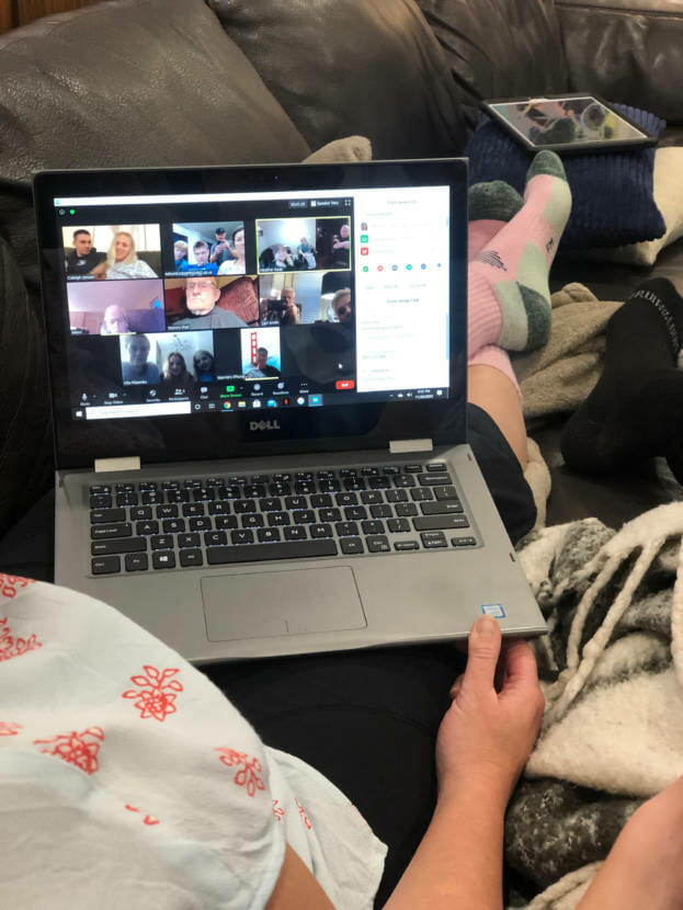 Members of Todd Smith’s family meet up via Zoom to celebrate Thanksgiving together on Thursday, Nov. 26, 2020 in Kenai, Alaska. (Photo courtesy Todd Smith)
