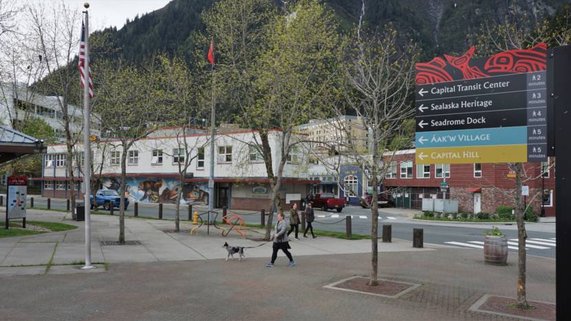 Marine Park, downtown Juneau, City Hall 2021 06 01