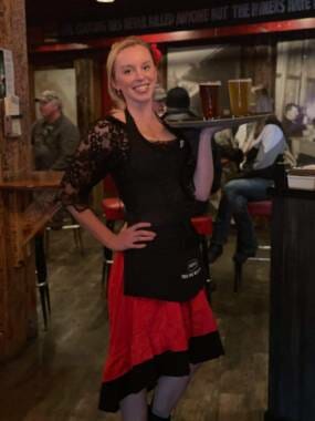 Emily Lange is a waitress at the Red Dog Saloon in Juneau. 