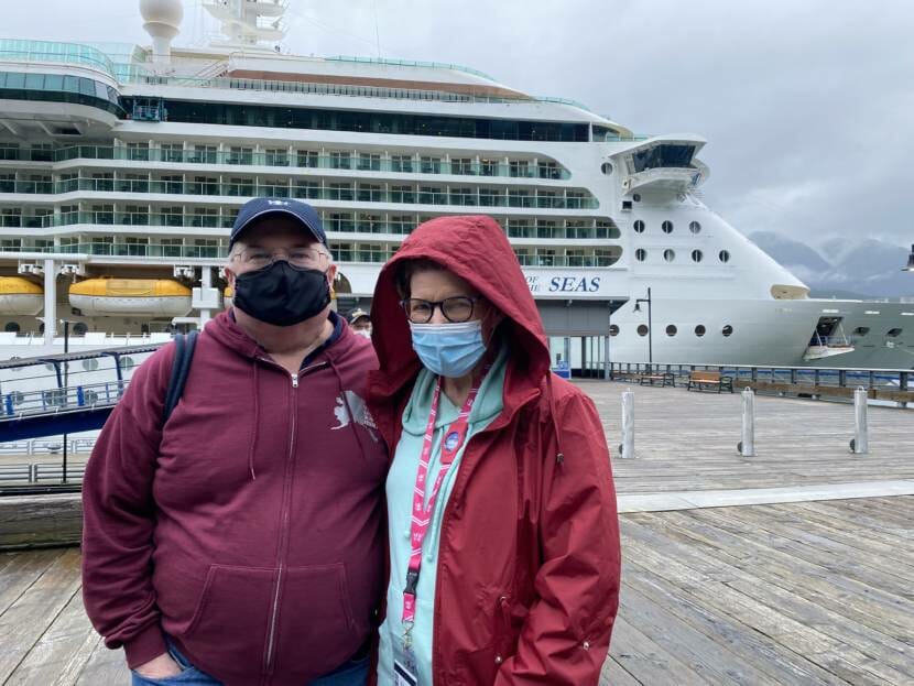 Russ and Kacy Radigan were aboard the Serenade of the Seas on Friday, July 23, 2021. It was their first time traveling to Alaska from Ohio. 