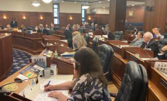 The Alaska House of Representatives meets for the first day of the Legislature's third special session this year in the Alaska State Capitol in Juneau on Aug. 16, 2021. (Photo by Andrew Kitchenman/KTOO and Alaska Public Media)