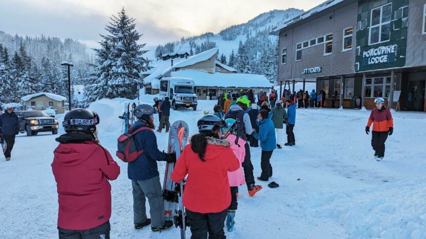 Eaglecrest Ski Area lift ticket line