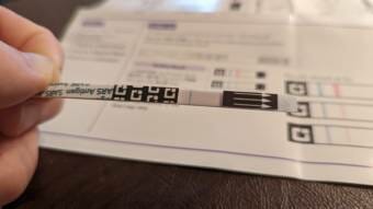 OTC at-home antigen test strip negative
