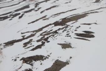 Buildings at the proposed Pebble Mine site. April 8, 2019. (Photo by Izzy Ross/KDLG)