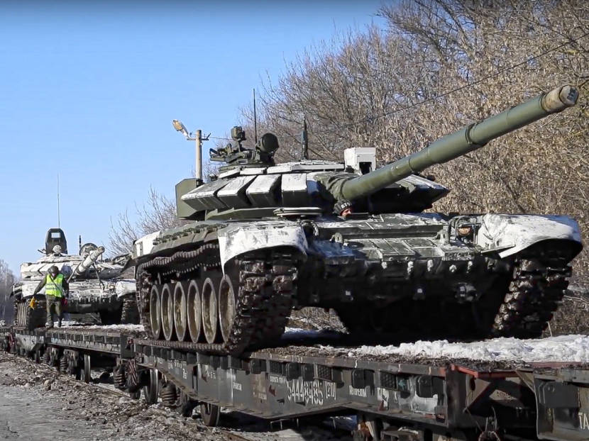 tanks on a train