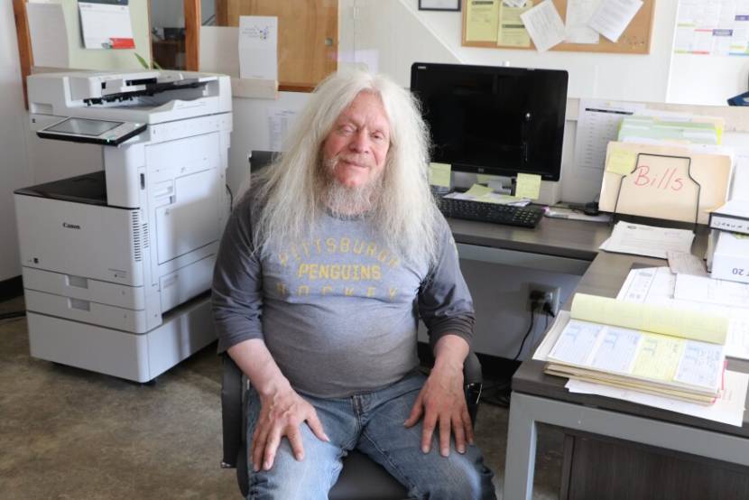 A man sitting in an office