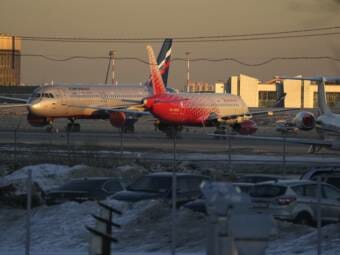 Passenger jets on the ground at an airport
