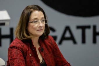 Laura Reinbold, sitting