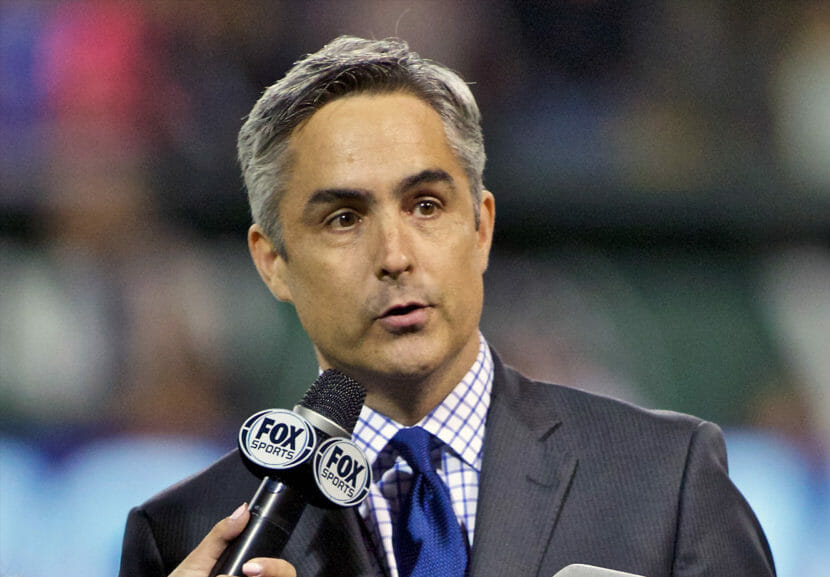 A man speaking into a microphone