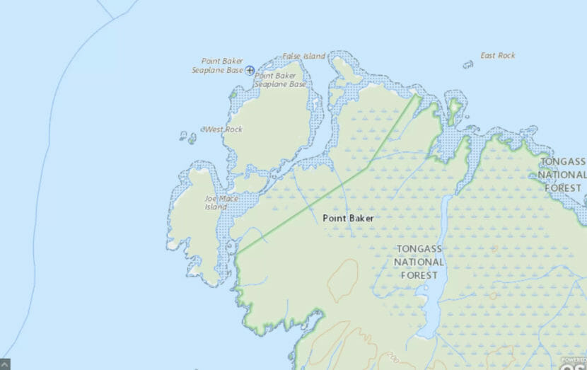 A map of the area where the fishing boat sank.