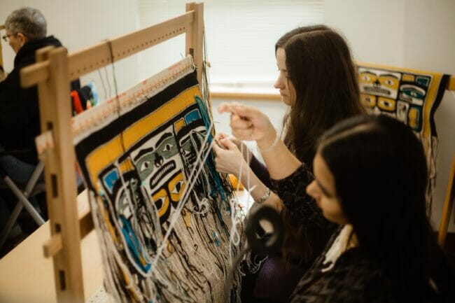 Chilkat Weaving workshop photo